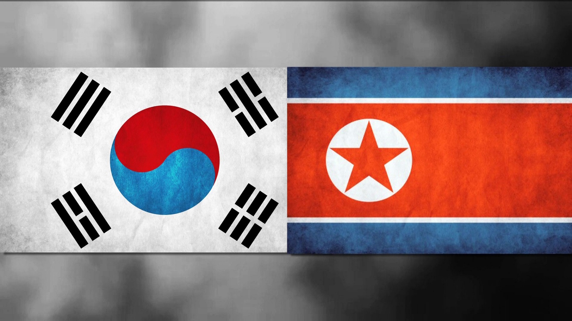 Флаг КНДР И Южной Кореи