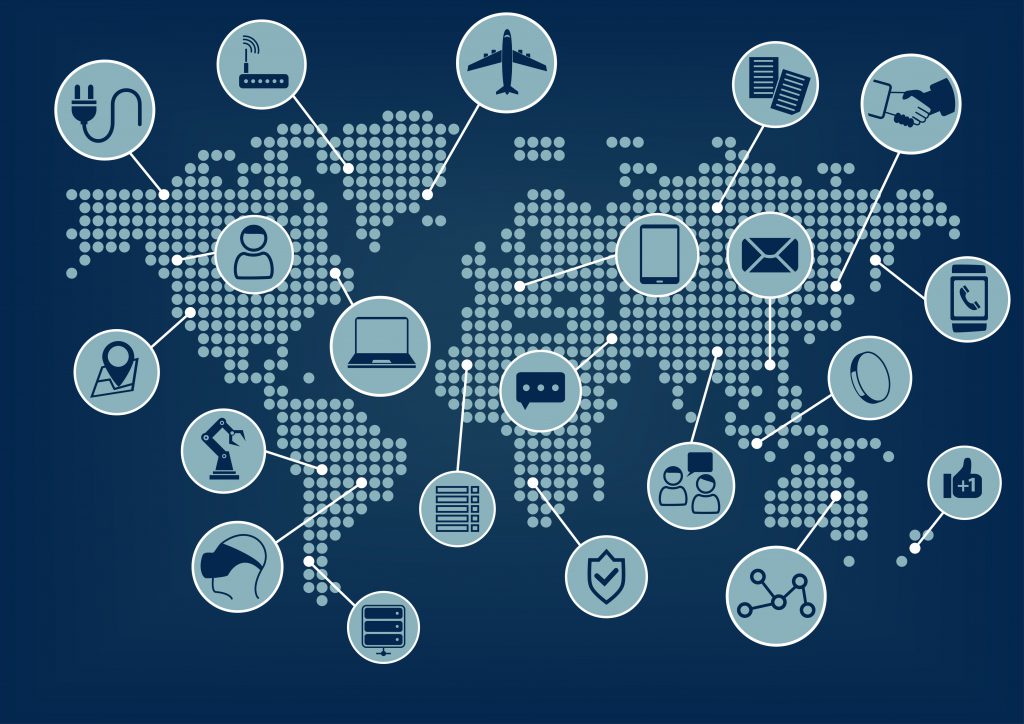 of things (IoT) world map with connected devices SecureNews